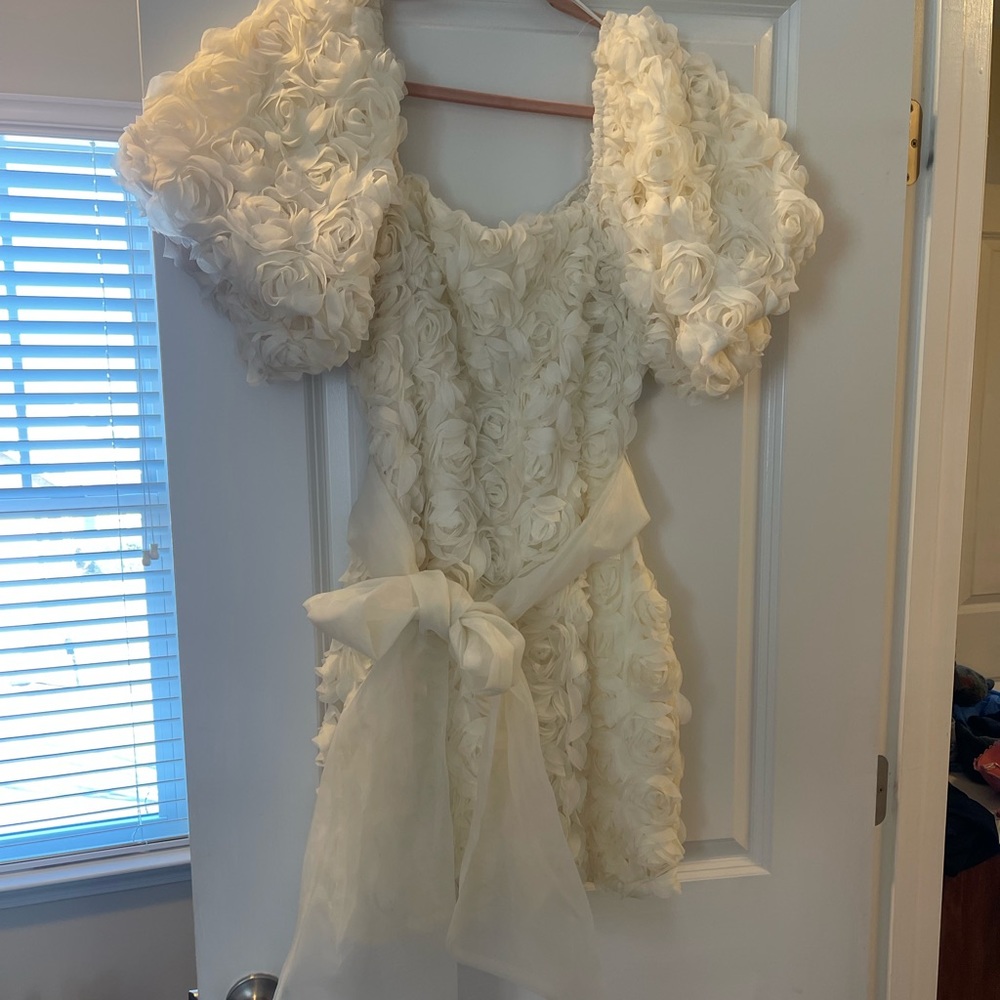 White floral dress